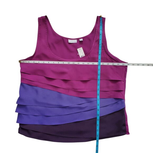 NEW YORK & CO PURPLE OMBRE DRESS TANK SIZE XL - Picture 5 of 6
